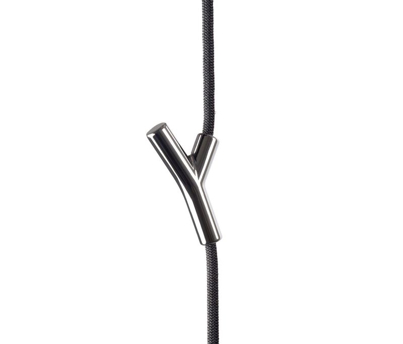 WARDROPE Garderobe, schwarz/ glanzverchromt