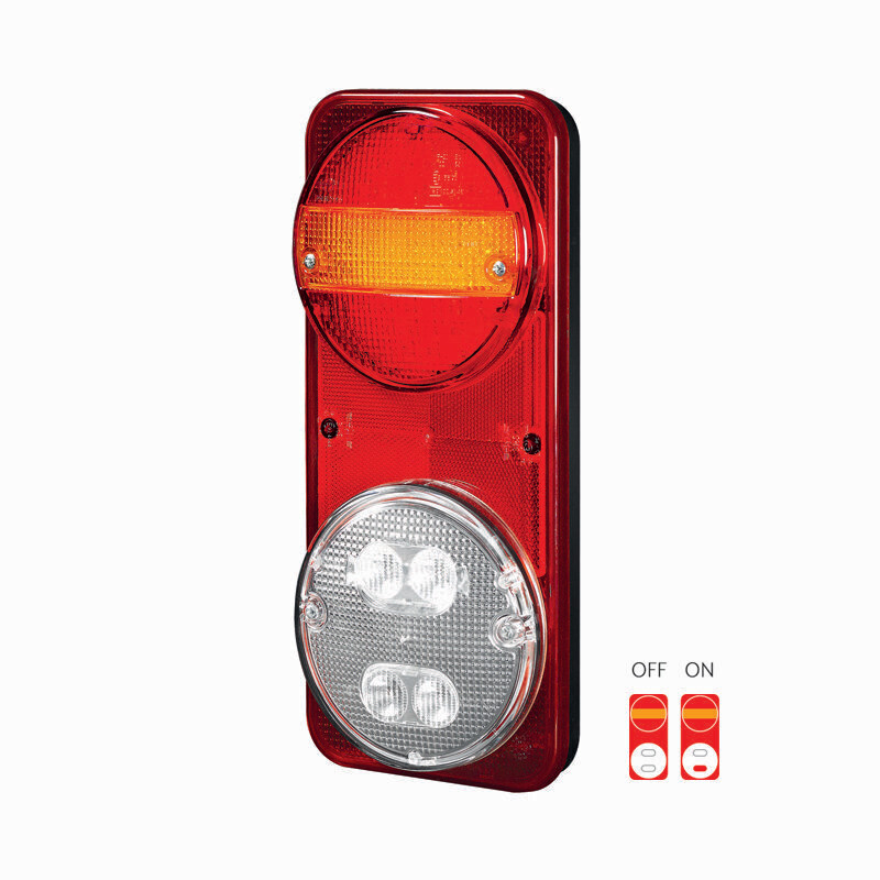 3165 Vertical, Opção: Esquerdo/Direito (vermelho/âmbar), Conector: Universal com rosca