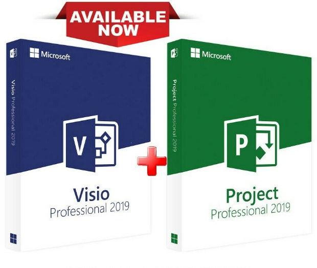Instant Microsoft Visio Professional + Project Professional 2019 1 PC key!