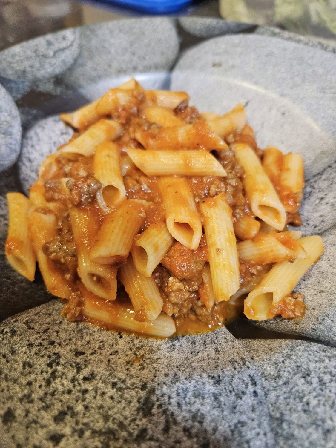Penne rigate a la Boloñesa