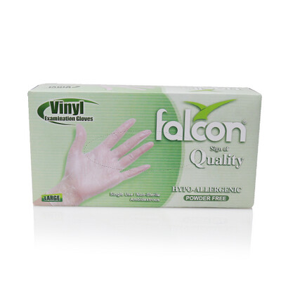 Falcon Gloves White Large 100pcs