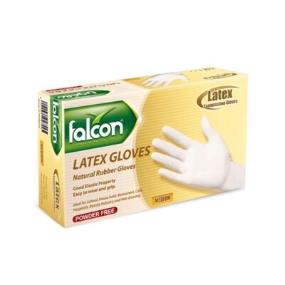 Falcon Gloves White Medium 100pcs