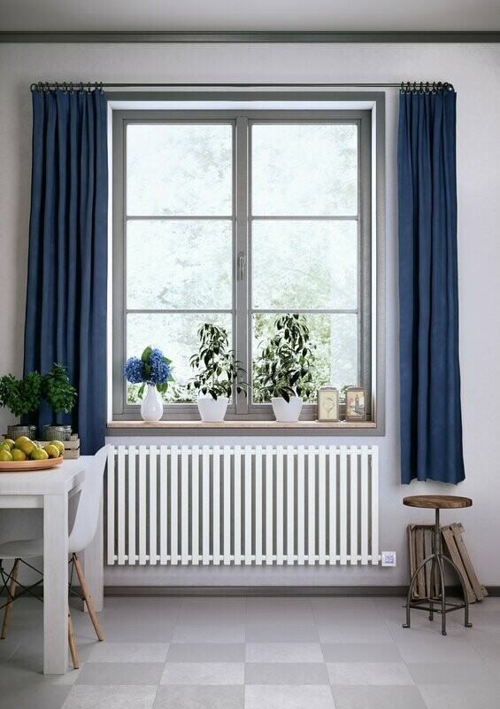 TERMA Sea Salt White Electric Radiator in 3 Sizes, TRIGA E