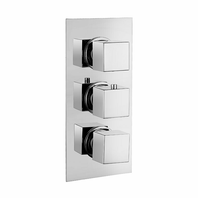 ABACUS - EMOTION SQUARE THERMO SHOWER MIXER (3 OUTLET)