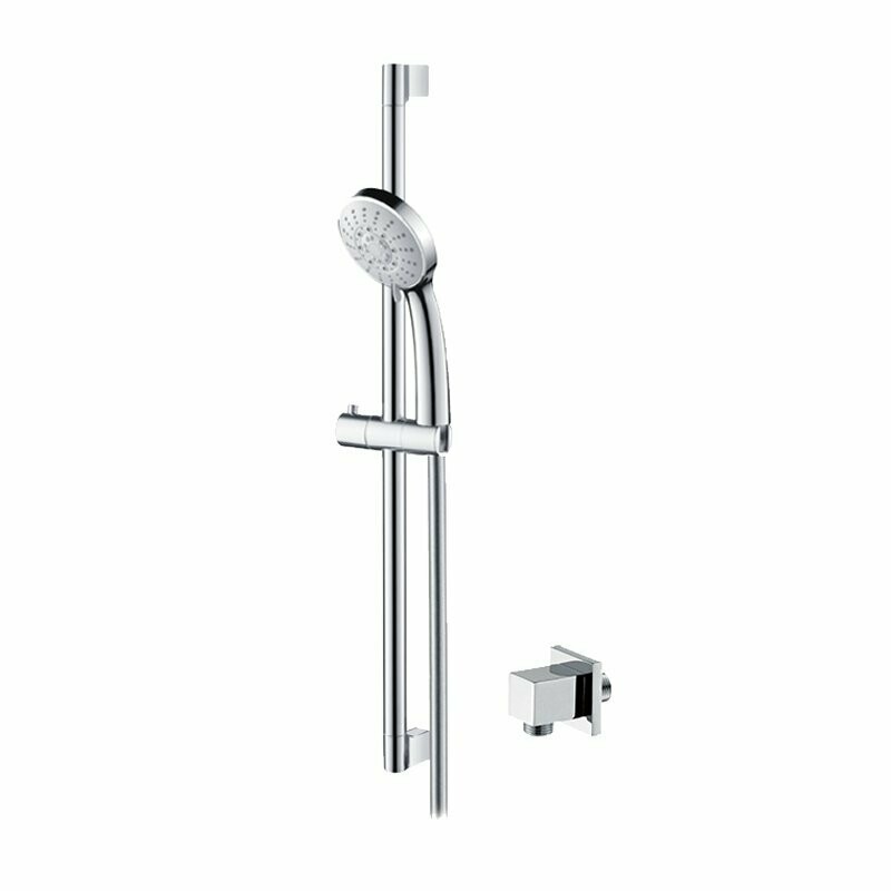 ABACUS - EMOTION ROUND VARI HANDSHOWER - RISER RAIL - 1.6M HOSE - SQUARE WALL OUTLET