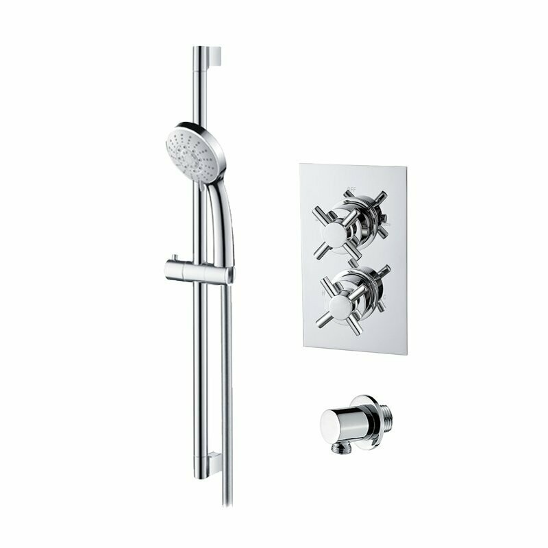 ABACUS - EMOTION THERMOSTATIC CROSS SHOWER & RISER RAIL KIT