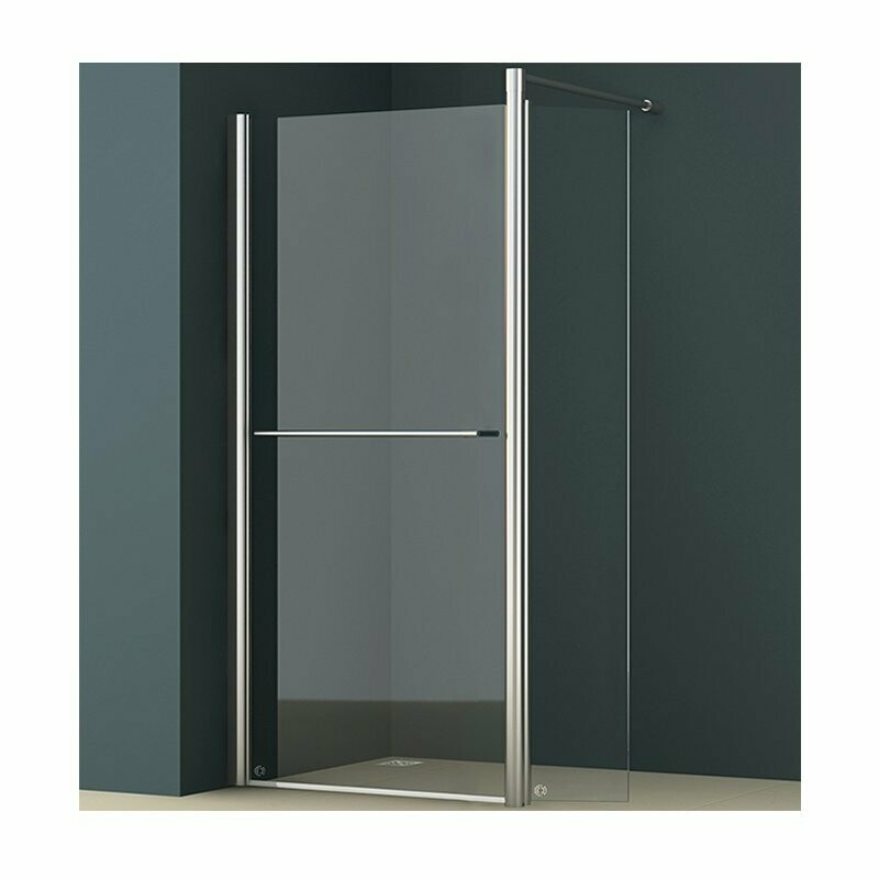 ABACUS - E SERIES WALK-IN 700MM SHOWER SCREEN WITH 350MM 180 DEGREE RETURN PANEL