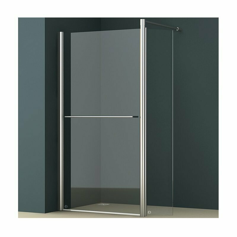 ABACUS - E SERIES WALK-IN 900MM SHOWER SCREEN WITH 350MM 180 DEGREE RETURN PANEL