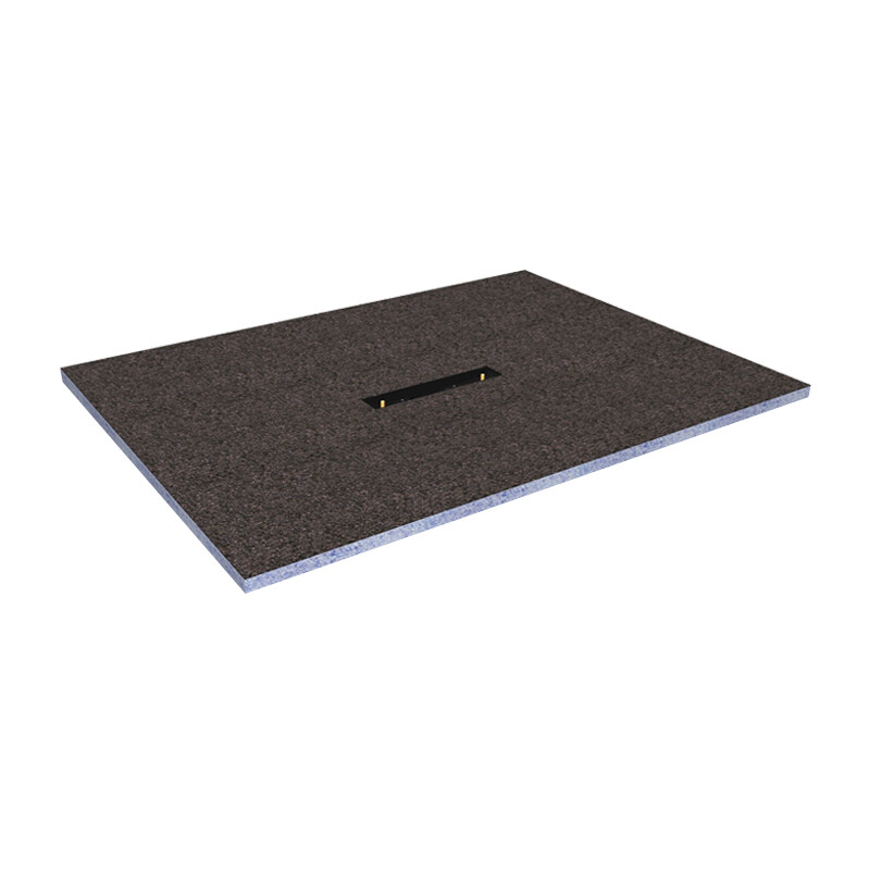 RECTANGULAR LEVEL ACCESS SHOWER TRAY WITH LINEAR 300 CENTRE DRAIN 30mm
