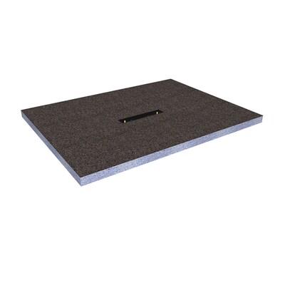 RECTANGULAR STANDARD SHOWER TRAY WITH LINEAR 300 CENTRE DRAIN - 40mm