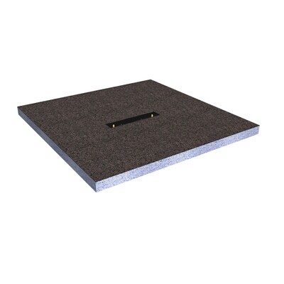 SQUARE STANDARD SHOWER TRAY WITH LINEAR 300 CENTRE DRAIN - 40mm