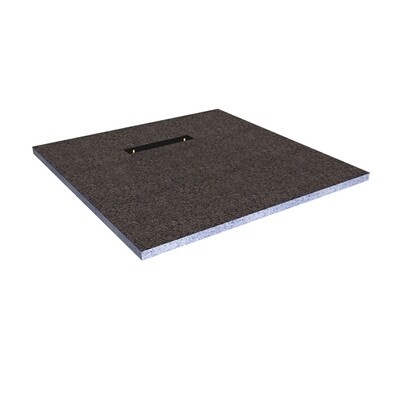 SQUARE STANDARD SHOWER TRAY WITH LINEAR 300 END DRAIN - 40mm