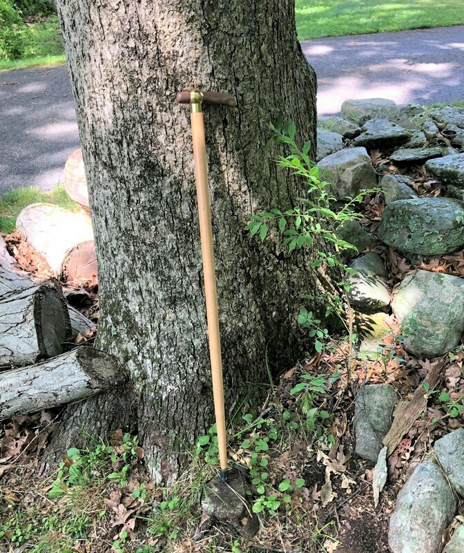 Wood Walking Cane with Brass Coupler