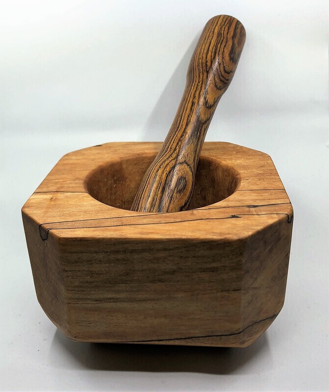 Wood Mortar and Pestle