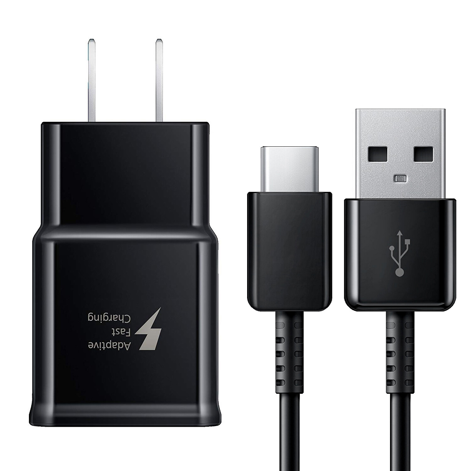 Samsung Fast Charge Travel Charger with USB-C cable( Type C Cable + Adapter)