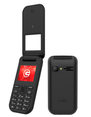 LOGIC F6G 3G FLIP Phone Black