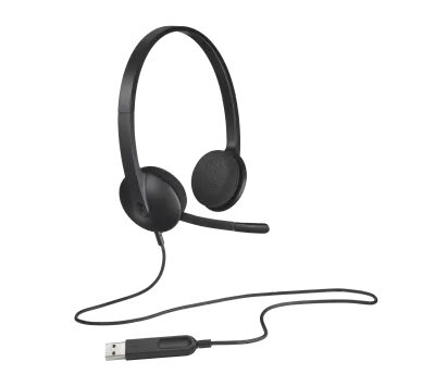 Logitech H340 USB Computer Headset Black