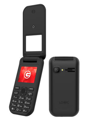 LOGIC F6G 3G FLIP Phone Black