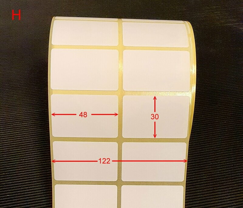 Labelprinterstickers (enkel) thermo top (H) M 6 rollen
