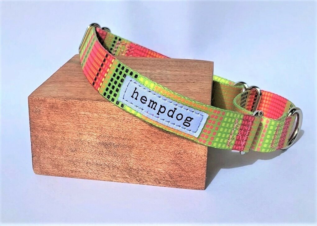 &quot;Happy&quot; Pink RPET Martingale Collar