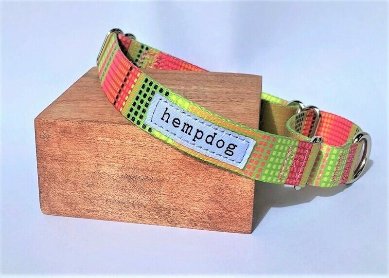 &quot;Happy&quot; Pink RPET Martingale Collar