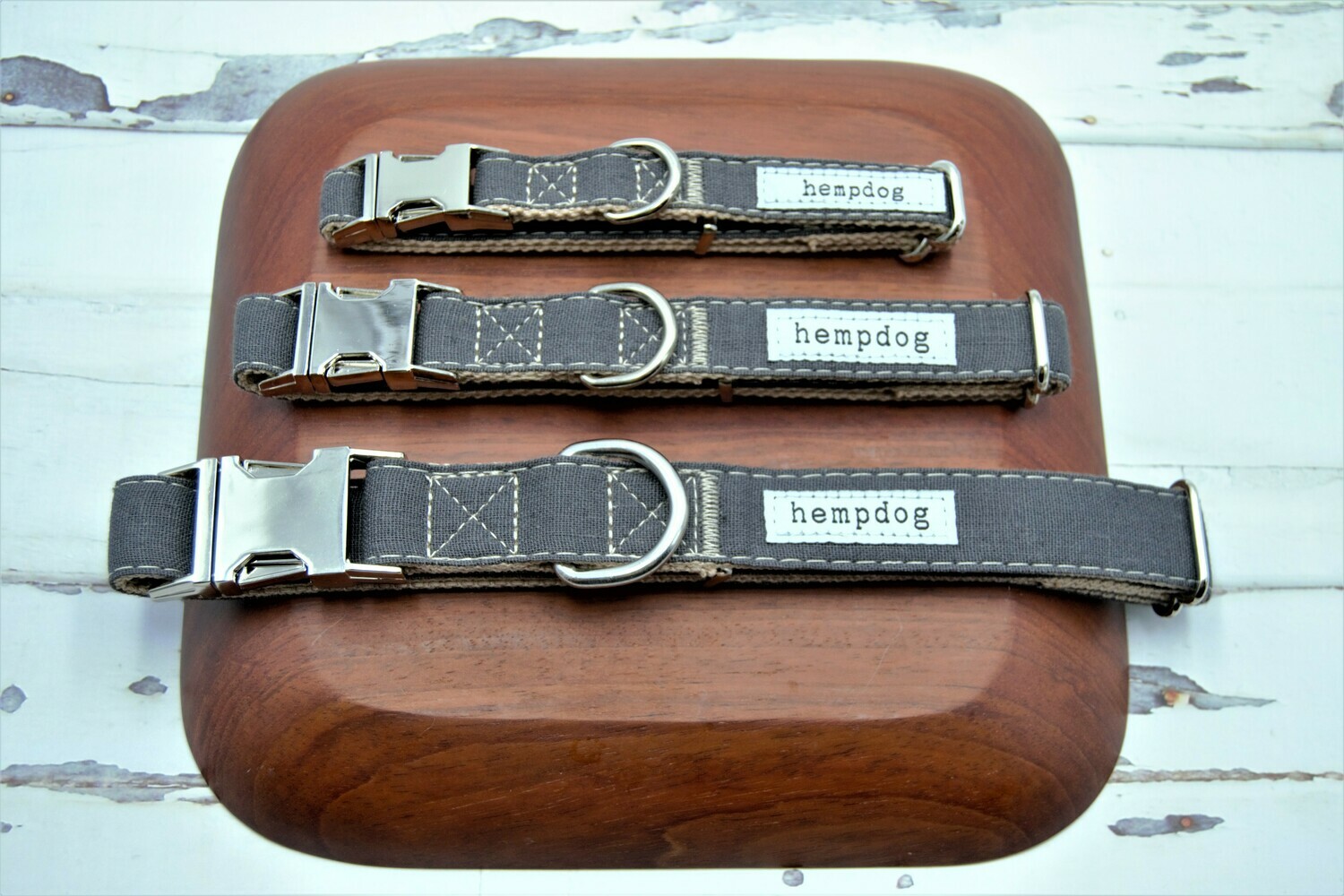 &quot;Rustic&quot; Hemp Collar With Organic Cotton Lining