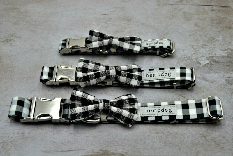 &quot;Fancy&quot; RPET Collar With Removable Organic Cotton Bow Tie