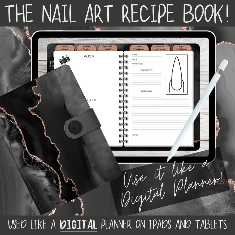 The NAIL ART Recipe Book - DIGITAL download - Black Agate
