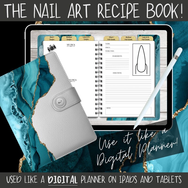 The NAIL ART Recipe Book - DIGITAL download - Teal Agate
