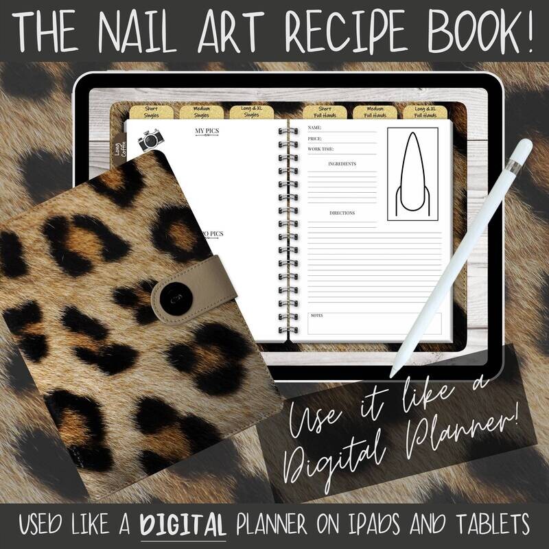 The NAIL ART Recipe Book - DIGITAL download - Leopard