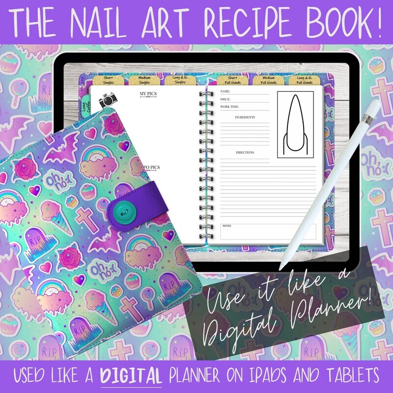 The NAIL ART Recipe Book - DIGITAL download - Pastel Goth