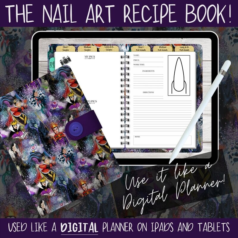 The NAIL ART Recipe Book - DIGITAL download - Villains