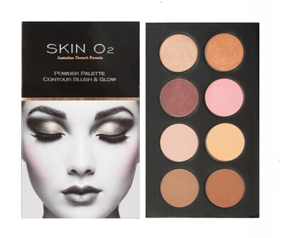 Skin O2 Contour Blush & Glow Powder Palette Skin O2 Contour Blush & Glow Powder Palette