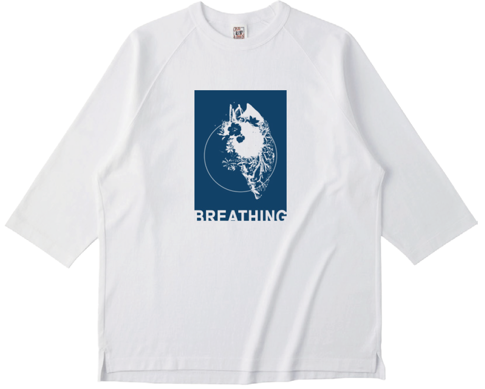 「呼吸」オーバーサイズラグランT【WHITE】