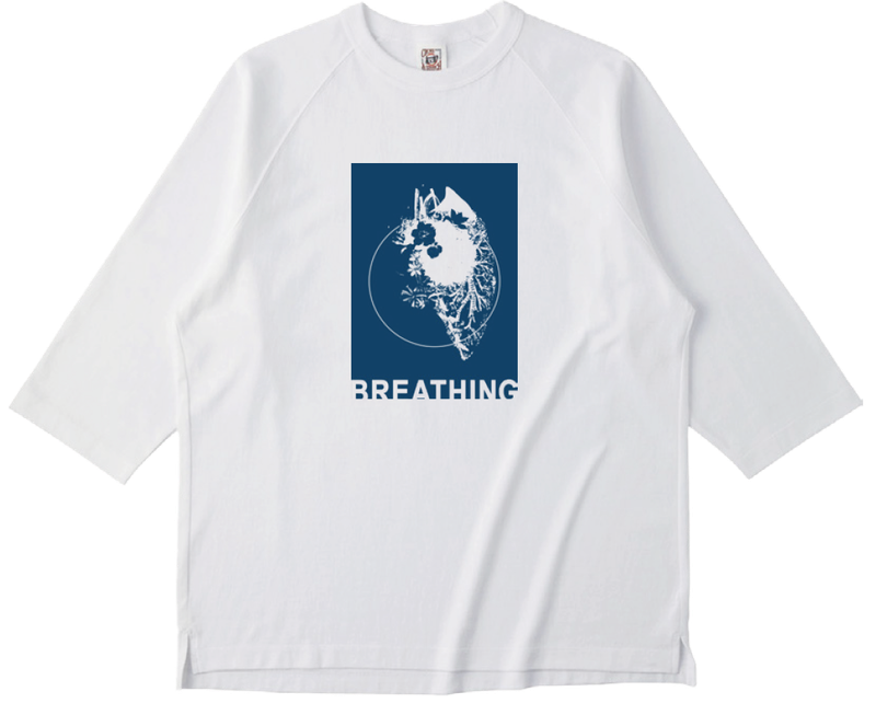 「呼吸」オーバーサイズラグランT【WHITE】