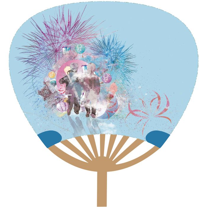 『祭囃子を抜け出して』納涼竹うちわ