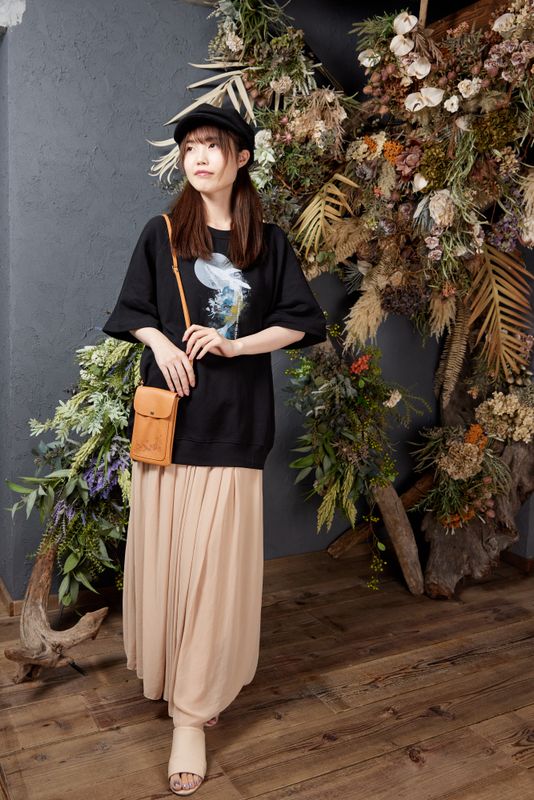 『雲外蒼天』本革スマホポシェット【OLIVE GREEN】