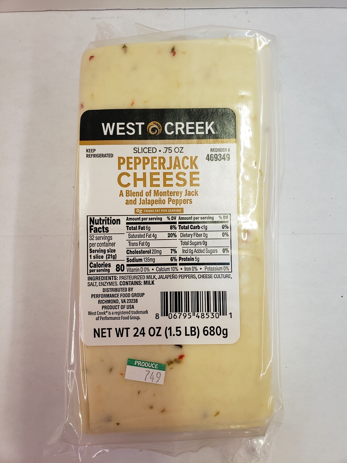 Cheese Pepper Jack Sliced 24oz