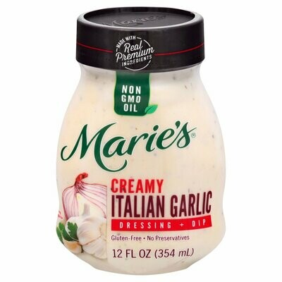 Marie&#39;s Creamy Italian Garlic Dressing + Dip 12oz