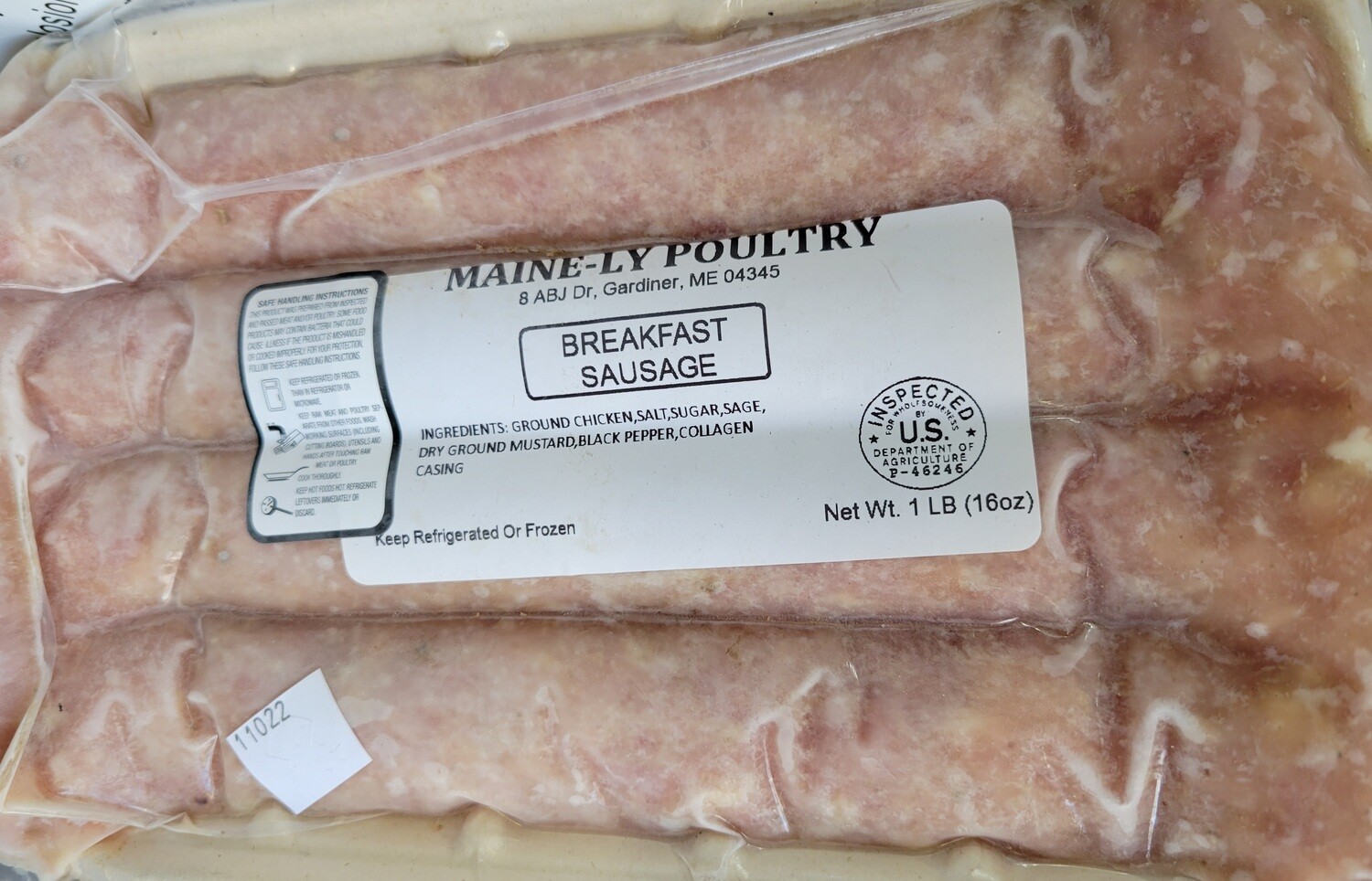 Maine-ly Poultry Chicken Sausage, Choose: Breakfast Sausage