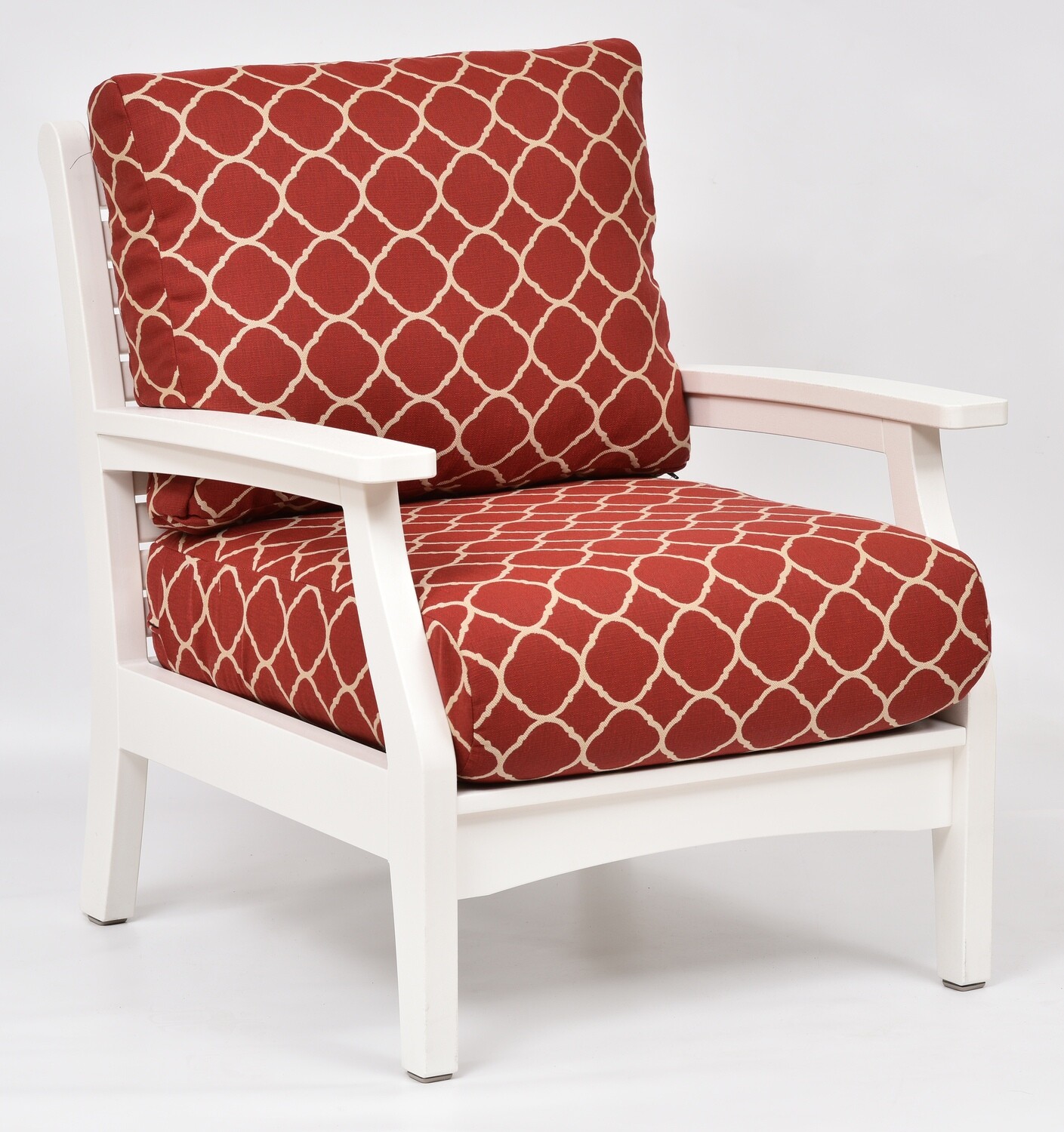 CLASSIC TERRACE LEFT ARM SOFA, CHOOSE A FINISH: SF - WHITE, CHOOSE A FABRIC: ACCORD II CRIMSON* - C