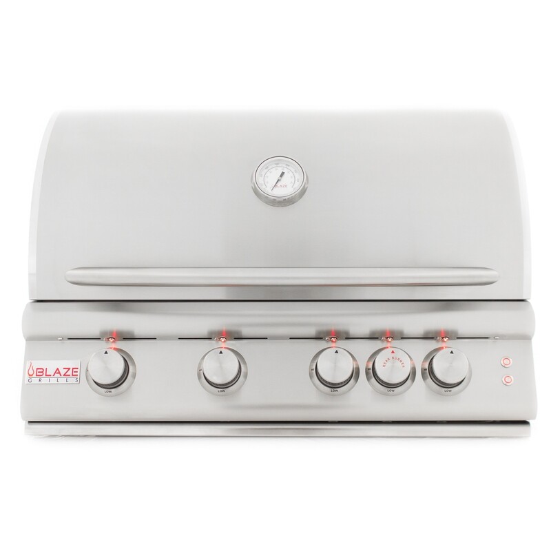 Blaze Traditional 4-Burner LTE Gas Grill with Infrared Rear Burner & Built-In Light System
