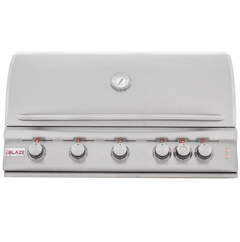 Blaze Traditional 5-Burner LTE Gas Grill with Infrared Rear Burner & Built-In Light System