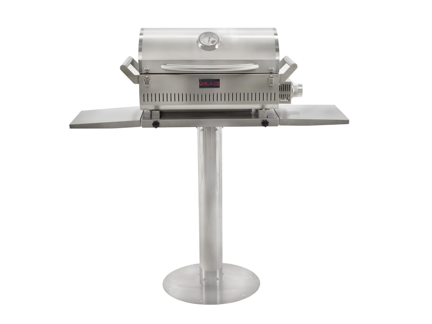 Blaze Professional Portable Grill on Blaze 17" Pedestal with Shelves