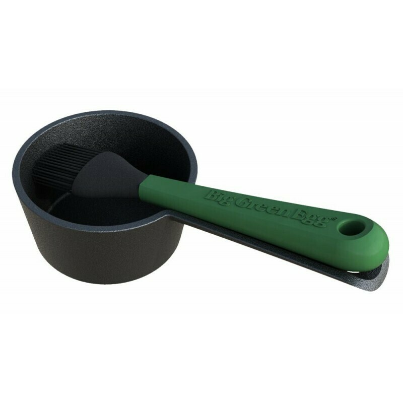 Cast Iron Sauce Pot & Basting Brush