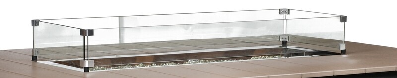 12" x 24" RECTANGULAR GLASS WIND GUARD