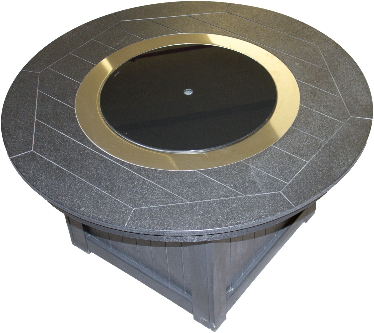 BLACK GLASS BURNER COVER 20" ROUND