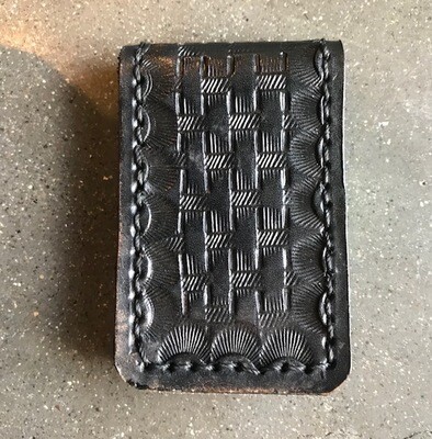 Money Clip, Hand-tooled Leather 