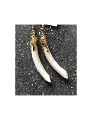 Mammoth Ivory Hand-carved Earrings