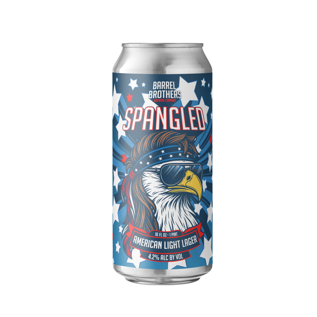 Spangled American Light Lager - 4pk